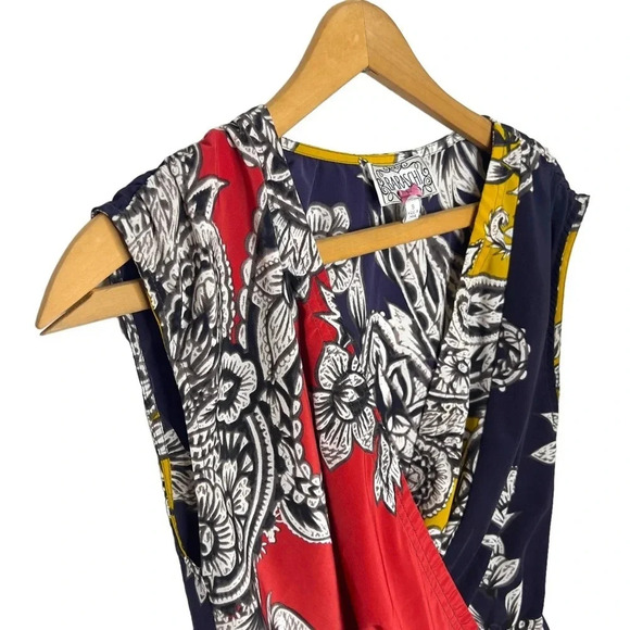 YOANA BARASCHI Anthropologie Anila Peplum Graphic Print Bohemian Blouse - Picture 4 of 12